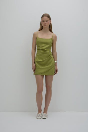 Rani Linen Dress - Fern