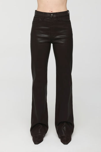 Evie	High Rise Slim Boot - Coated Mocha