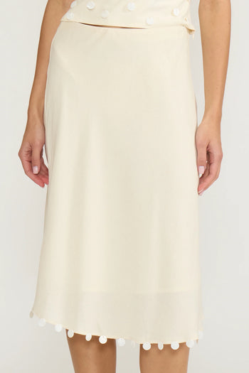 Jada Sequin Detail Skirt - Ivory