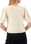 Elaine Pointelle Cardigan - Sea Salt