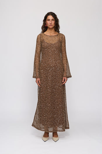 Tierra Maxi Dress - Chocolate