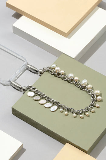 Pearl Mixed Metal Wristlet
