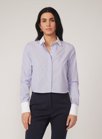 Madilyn Blouse - Blue Striped