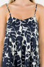 Blue and White Floral Maxi Dress