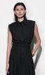 Oren Poplin Sleeveless Shirt - Black