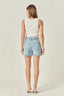 Asymmetrical Denim Skort