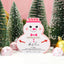 White Rose Snowman Holiday Sponge
