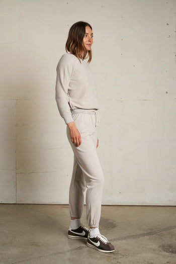 Ziggy - Inside Out Fleece Shrunken Crew - Silver