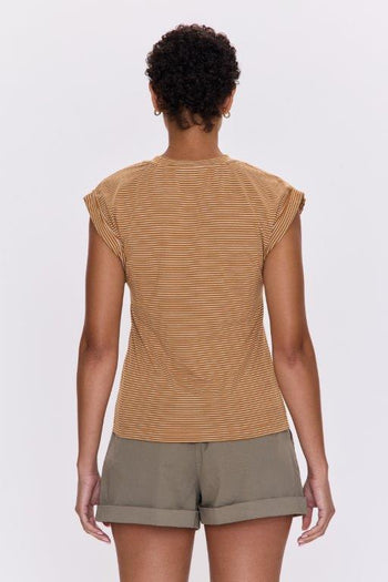 Olivia Twisted Sleeve Marina - Dark Rum Stripe