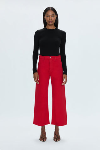 Penny - High Rise Wide Leg - Ruby