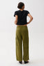 Petra Drawstring Harem Cargo Pant - Deep Moss