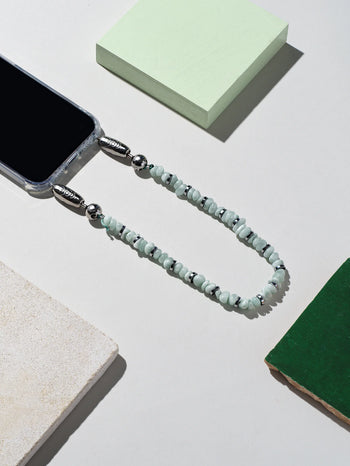 Linked Gemstone Wristlet - Aquamarine