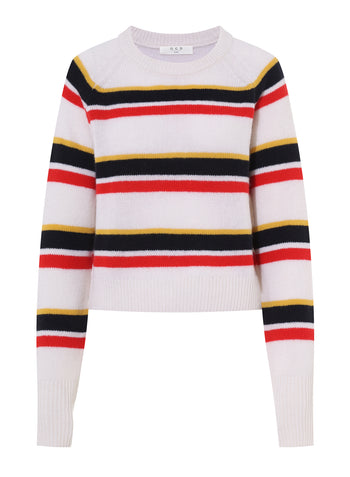 Blakely Cashmere Pullover - Primary Stripe