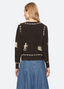 Margeurite Lace Patch L/Slv Cardigan - Coffee