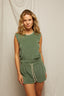 Ellie - Loop Terry Tank - Aloe