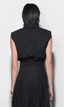 Oren Poplin Sleeveless Shirt - Black