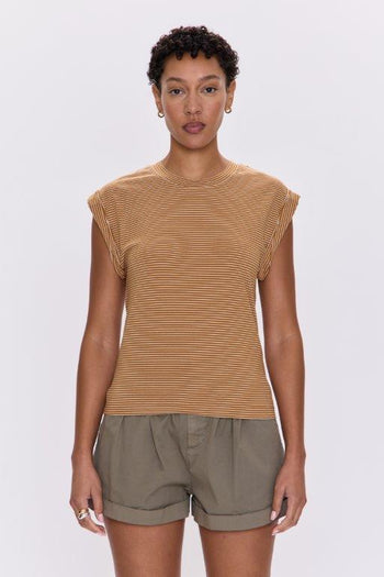Olivia Twisted Sleeve Marina - Dark Rum Stripe