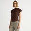 Kenny Asymmetric-Neck Tee - Chocolate