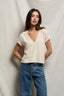 Alanis V Neck Tee - Sugar