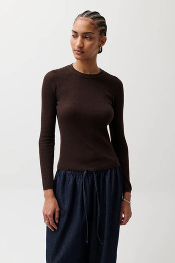 Juno Feather Weight Sweater - Mocha