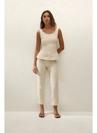 Iria Top - Lola Polka Dot Cream/Black
