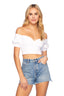 Sweetheart Puff Sleeve Crop Top