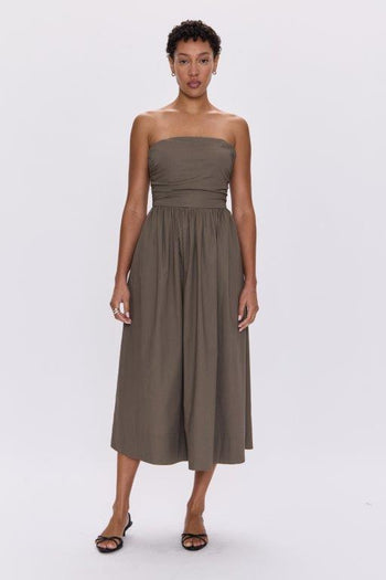 Florence Strappy Back Dress - Driftwood