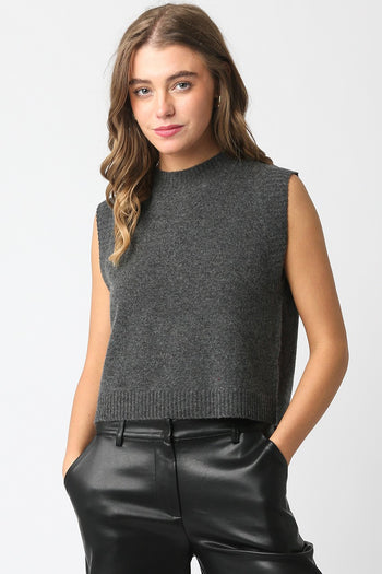 Sleeveless Sweater - Charcoal