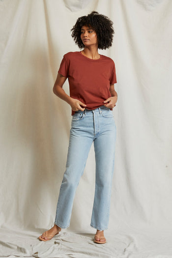 Harley - Cotton Boxy Crew Tee - Russet