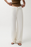 Sydney High Rise Linen Wide Leg - Egret