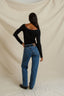 Penelope Cashmere Scoop Neck - True Black