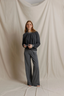 Oversized Ziggy Shrunken Sweatshirt - Dark Heather Grey