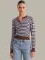 Harlow Striped Button Down Cardigan