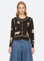Margeurite Lace Patch L/Slv Cardigan - Coffee