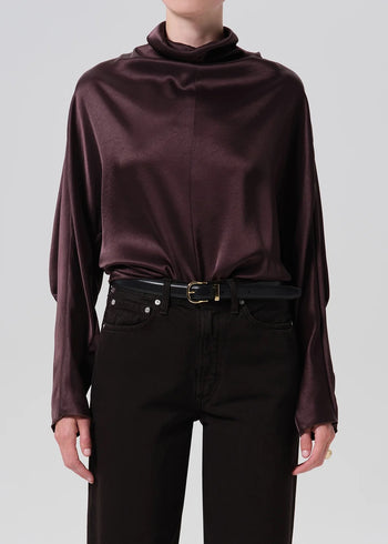 Ilaria Draped Top - Espresso