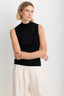 Amari Cashmere Mockneck Tank - Black