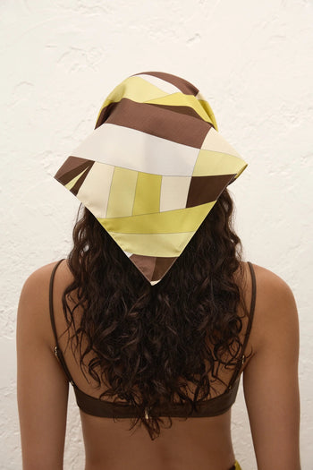 Soleil Head Scarf - Mila Geometric Print