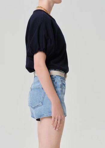 Gia Bubble Top - Navy