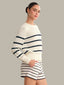 Coral Striped Pullover - Chalk/Dark Blue