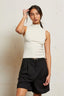 Mel - Luxe Rib Sleeveless Mockneck
