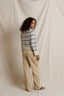 Ximena Sweater - Oatmeal Heather/Turbulence Stripe