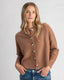 Nina Crewneck Cardigan - Mocha