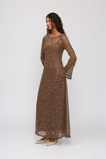 Tierra Maxi Dress - Chocolate