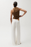 Sydney High Rise Linen Wide Leg - Egret
