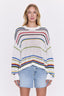 Eva - White Multi Stripe