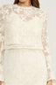 Stella Crochet Long Sleeve Top - White