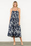 Blue and White Floral Maxi Dress