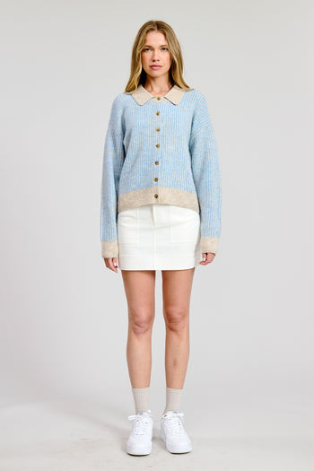 Striped Collared Sweater