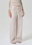Brynn Linen Drawstring Trouser - Pale Stone