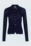 Korey Fitted Rib Cardigan Sweater